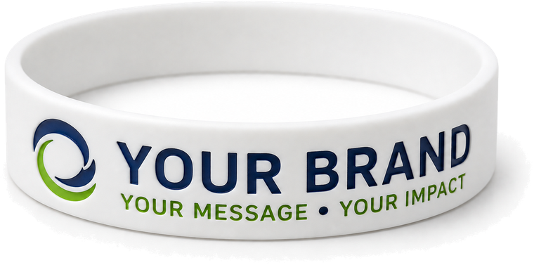 Custom debossed + colour fill silicone wristband