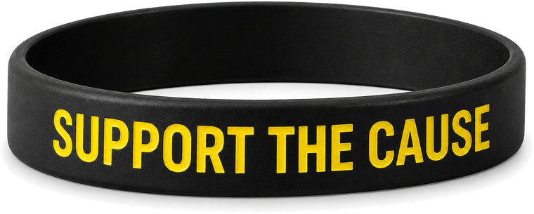 Custom debossed + colour fill silicone wristband